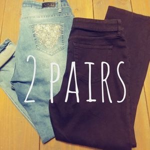 2 pair of jeans